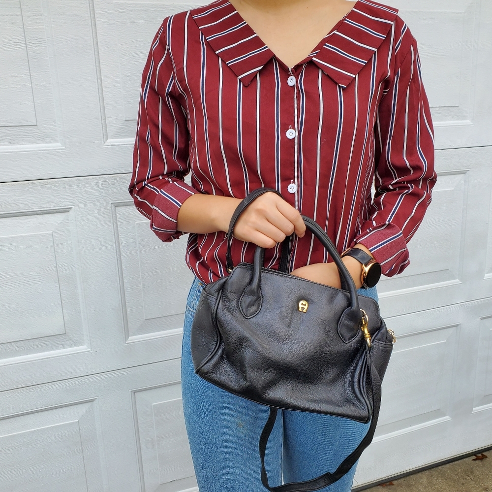 Vintage Etienne Aigner Black Satchel